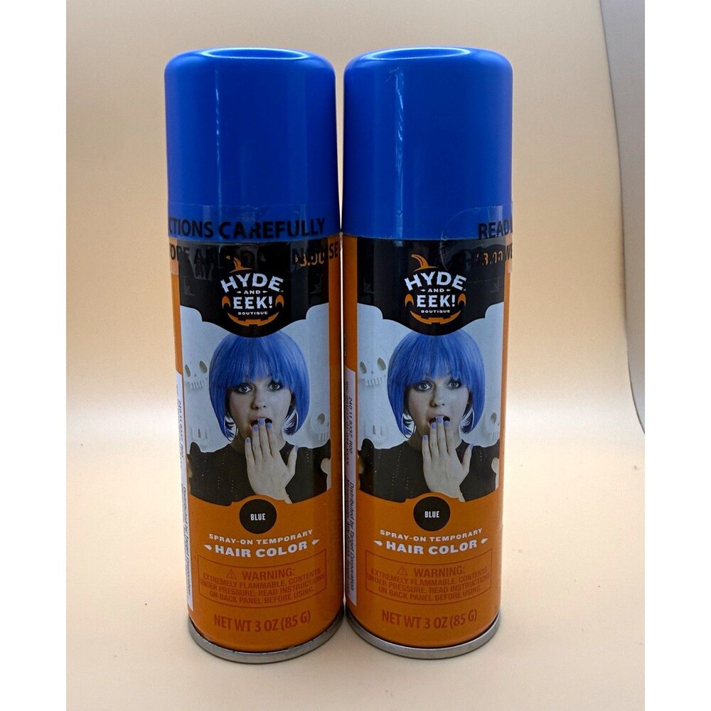 2 Pack Hyde & Eek! Boutique Blue Spray-On Temporary Hair Color 3 oz Net Wt